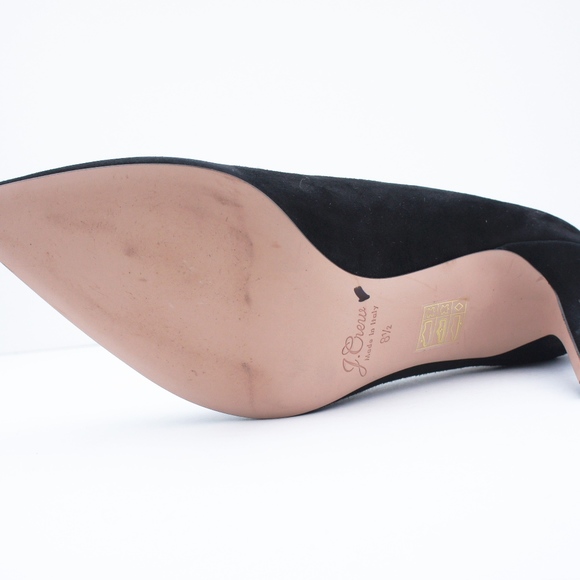 New JCREW Size 8.5 Black Suede V-Cut Pumps Heels - Picture 5 of 5